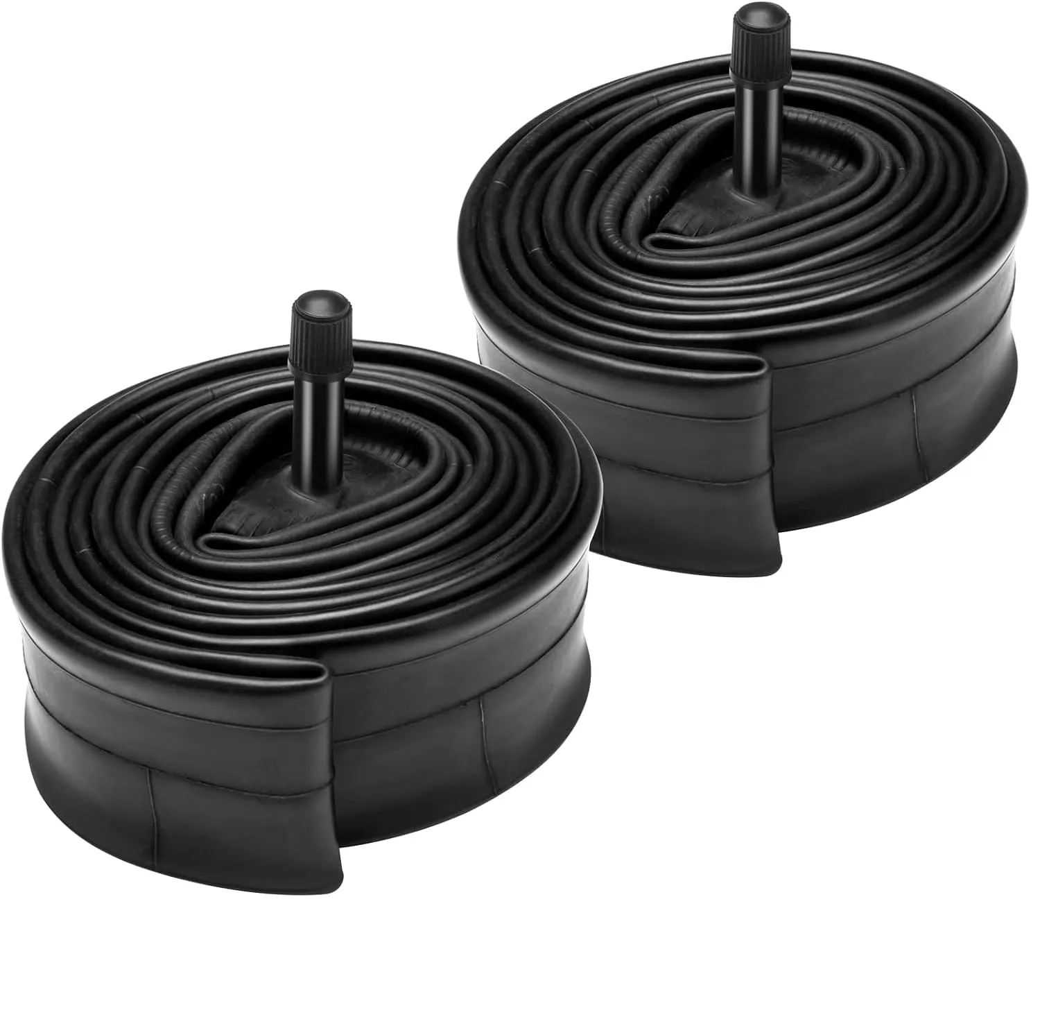 2 Pcs 24' Bike Tube 24x1.75/2.125 AV34mm Schrader Valve Durable Butyl Rubber for Safe Ride