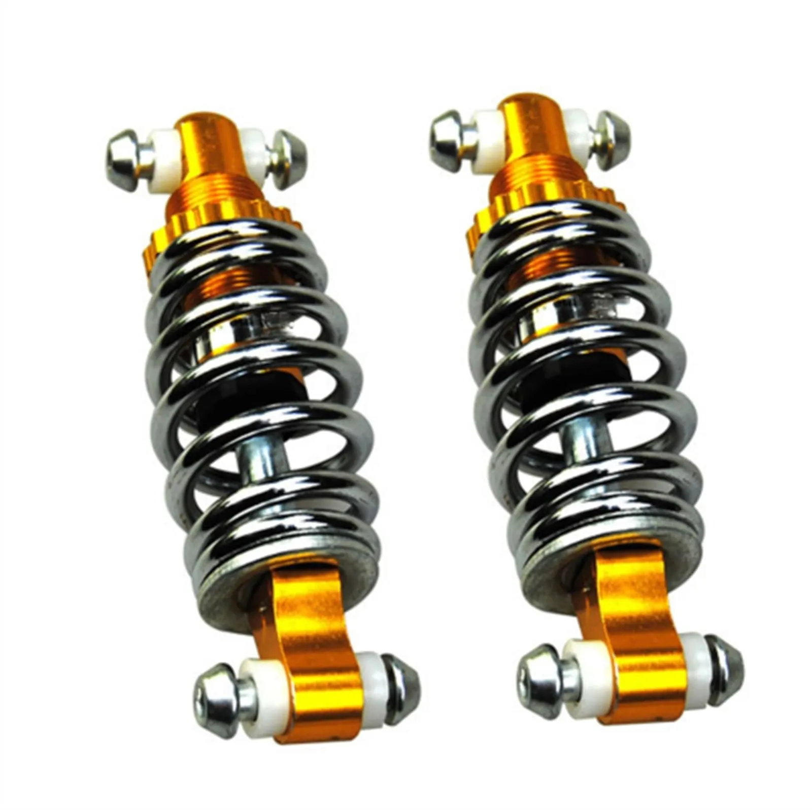 2 Pcs 5 Inch Universal Gold Rear Shock Absorbers for Electric Bicycle Scooter, E-Bike Spring