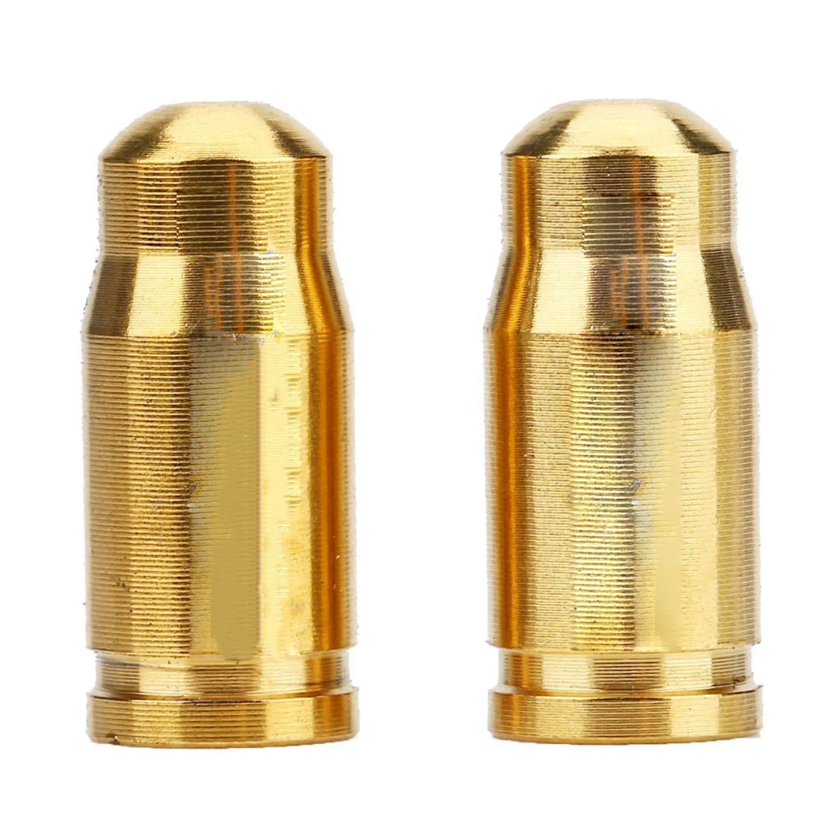 2 Pcs Gold Alloy Bike Valve Covers for Mountain Road Bikes - Durable, Easy to Install, Compact Design