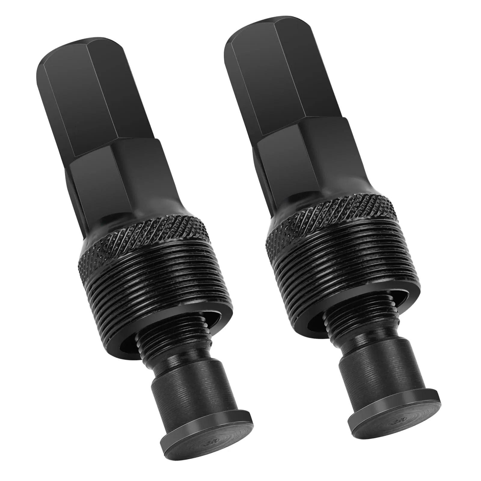 2 PCS Professional Bicycle Crank Puller Tool Kit - Durable Carbon Steel for Easy Crank Removal (Black)