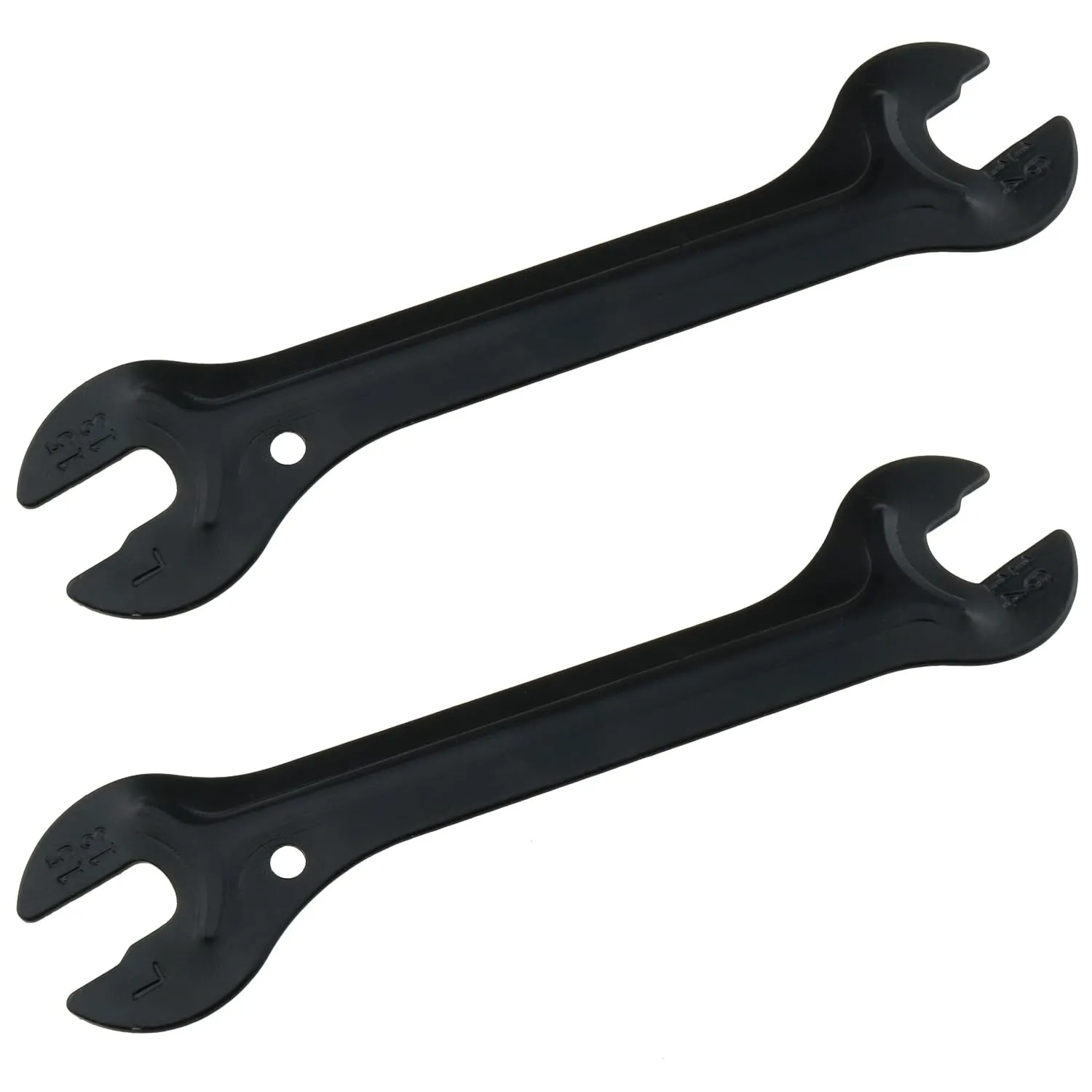 2PCS Black 4-in-1 Bike Pedal Remove Wrench for Mountain and Folding Bicycles - Durable Iron Tool