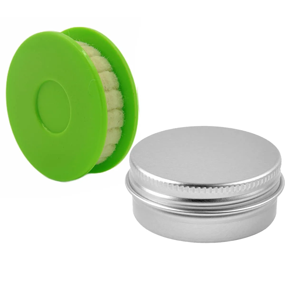 2Pcs Green Portable Bike Chain Oiler with Aluminum Jar - Durable Lubricant Applicator Tool