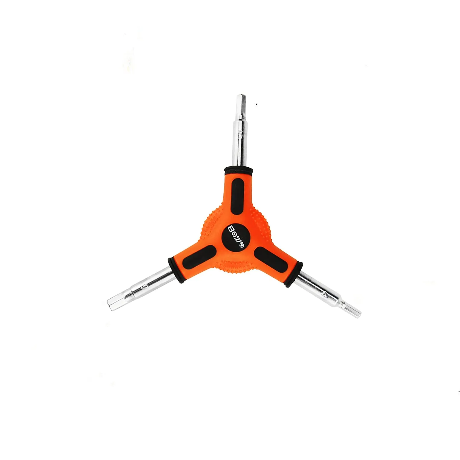 3-Way Hex Wrench Set 4mm 5mm 6mm - Durable Carbon Steel Bicycle Repair Tool with Non-Slip Grip