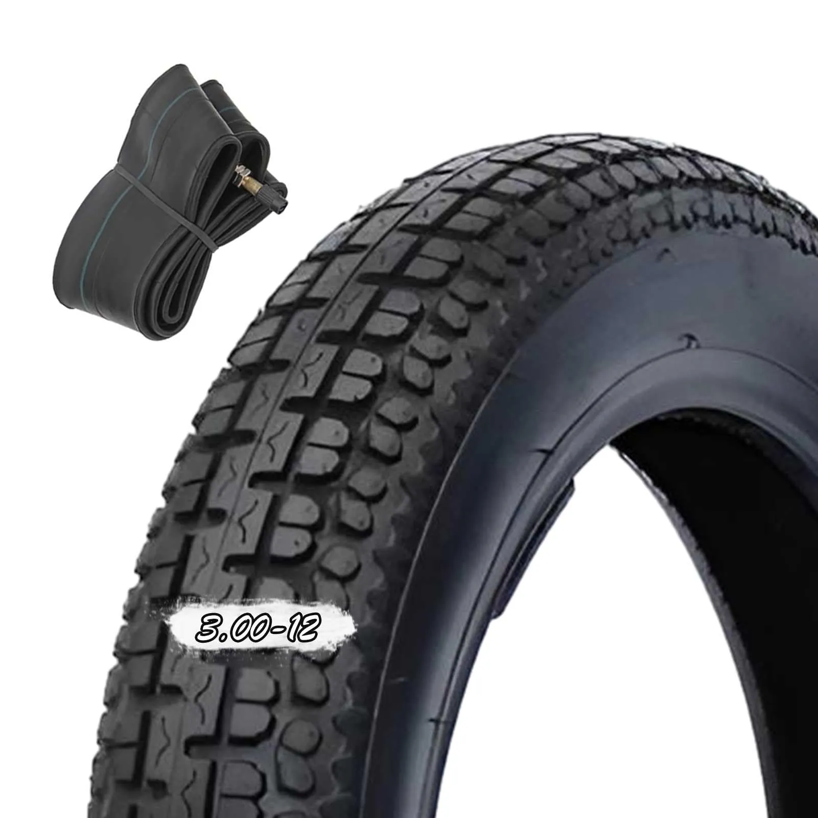 3.00-12 Street Tire and Tube Set for Dirt Bike