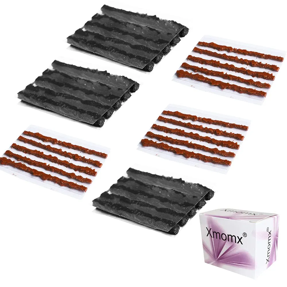 30 pcs Bike Tubeless Tire Repair Kit with 1.5mm & 3.5mm Strips for Road & Mountain Bikes