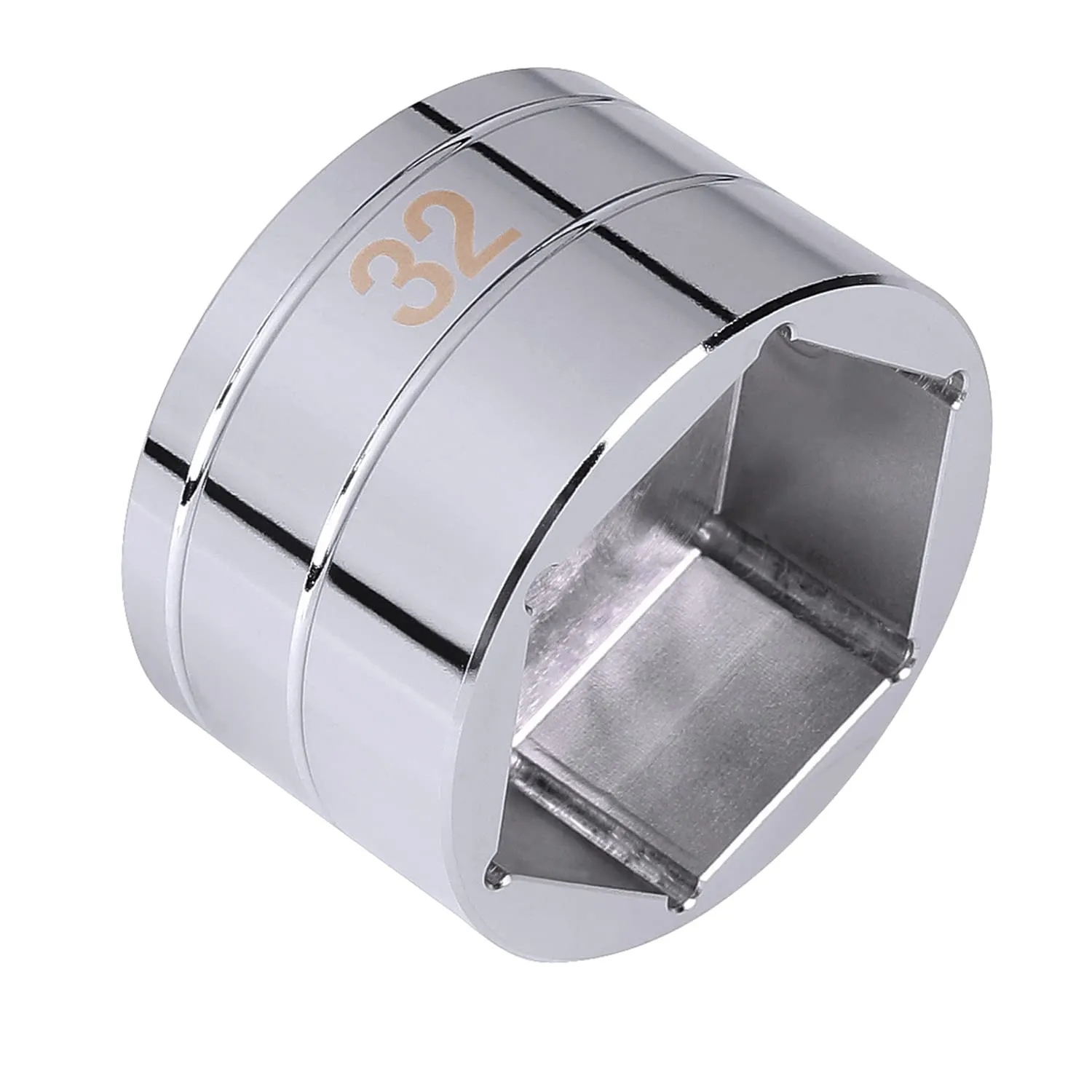 32mm Flat Socket for Fox 36 38 40 Fork Top Cap - Durable Cr40 Material, No Slip Design