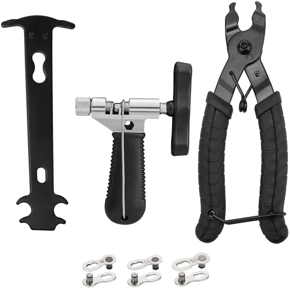 3 in 1 Bicycle Chain Tool Set - Breaker, Wear Checker & Link Plier for City, E-Bike & MTB