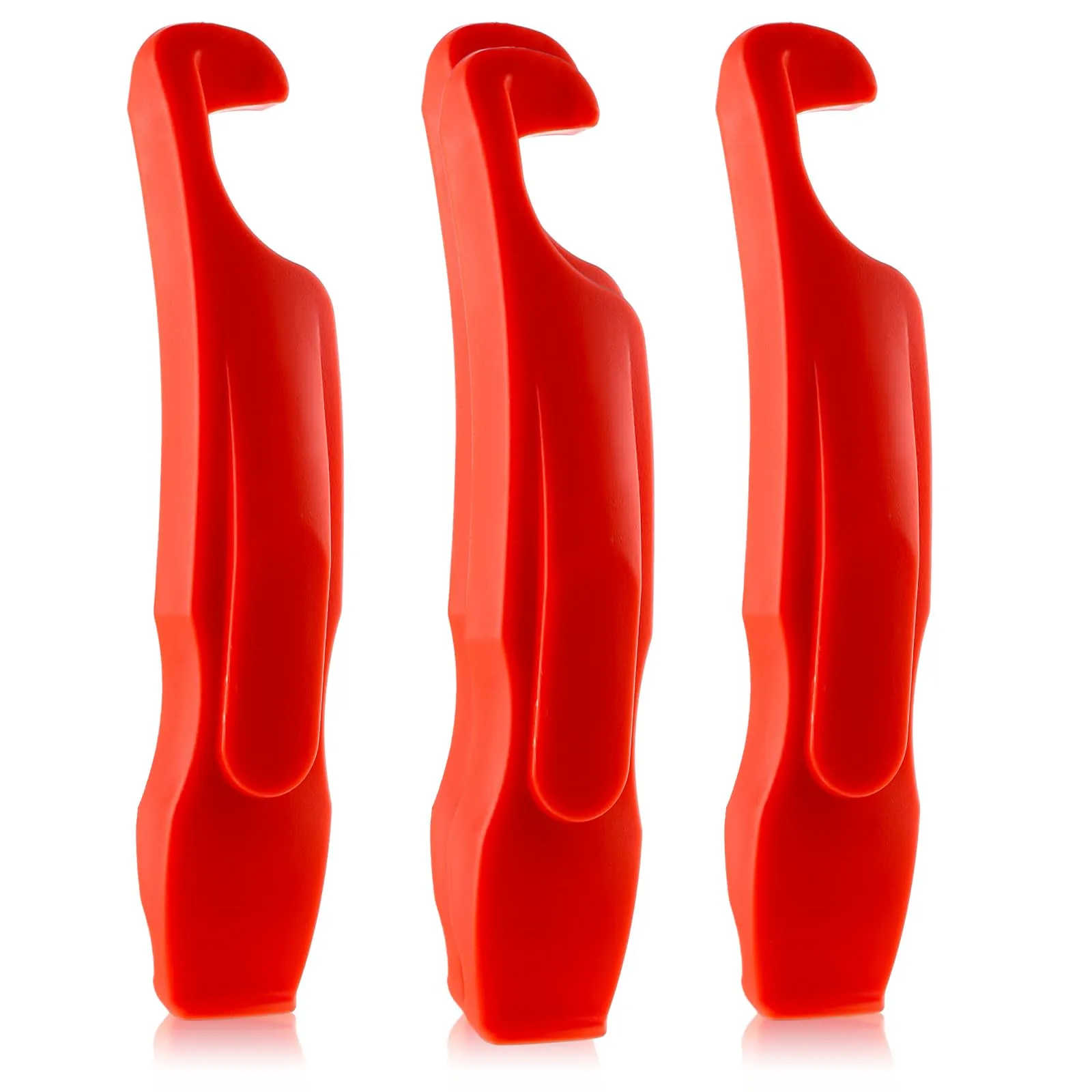 3 Pcs Ultra Strong Bike Tire Levers for Road & Mountain Bicycles - Red, Ergonomic Design, Durable