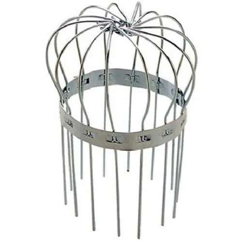 3' Round Galvanized Downspout Strainer Basket - Durable, Heavy Gauge Wire, Easy to Use