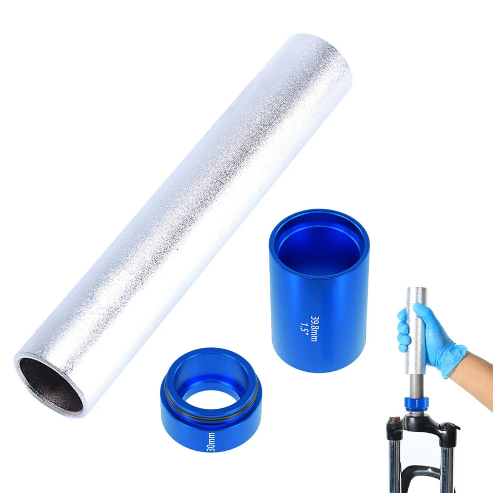 3PCS Bike Fork Crown Race Setting Tool - Headset Base Spacer Installer, 28.6mm, Steel & Alloy