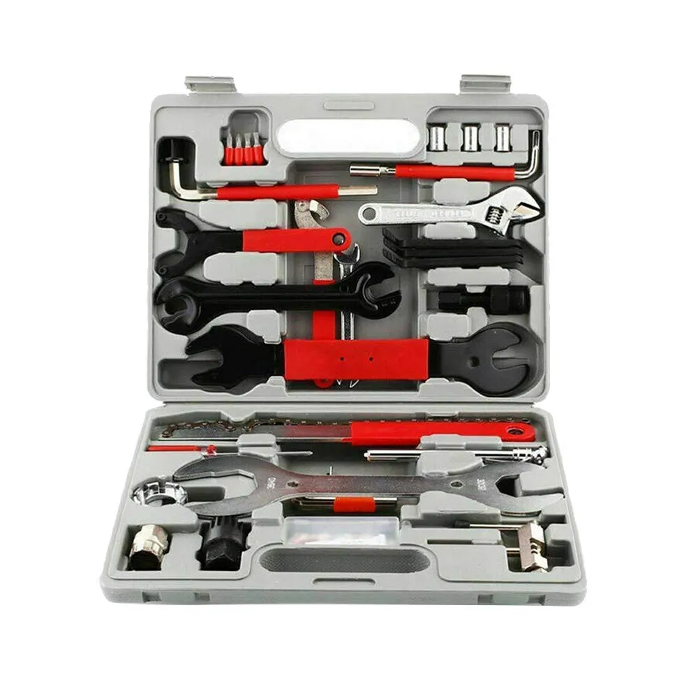 44pcs Professional Bike Repair Tool Kit for Mountain and Road Bikes with Durable Tool Box