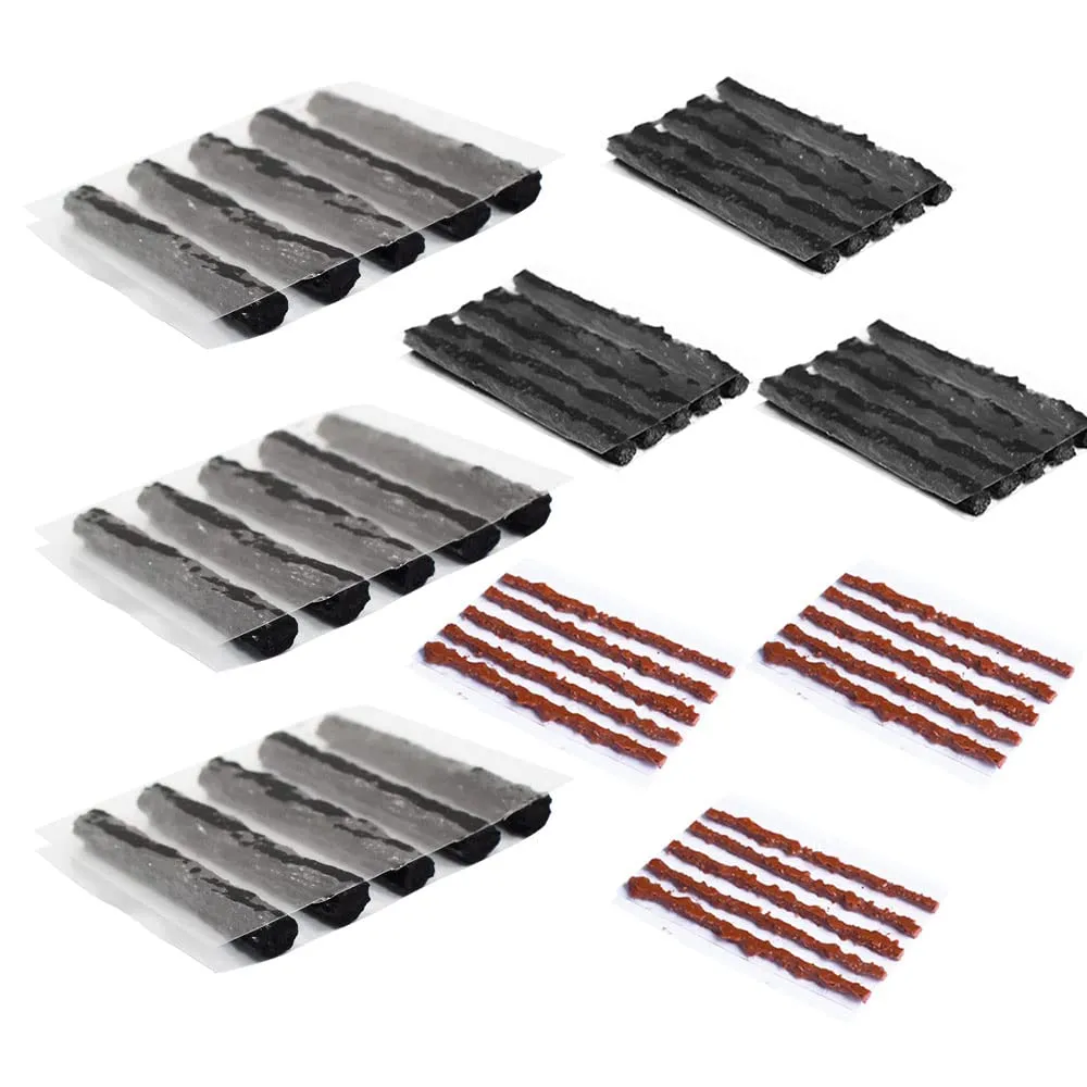 45 pcs Bike Tubeless Tire Repair Kit - 1.5mm, 3.5mm, 6mm Strips for Road & Mountain Bikes
