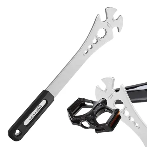 4 in 1 Bicycle Pedal Wrench Tool with 320mm Long Handle for MTB Pedal Removal & Maintenance