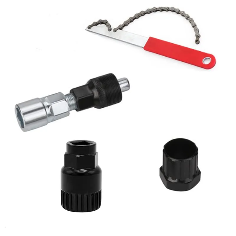 4 in 1 Mountain Bike Repair Tool Kit - Crank Puller, Wrench, and Remover - Durable Steel Set
