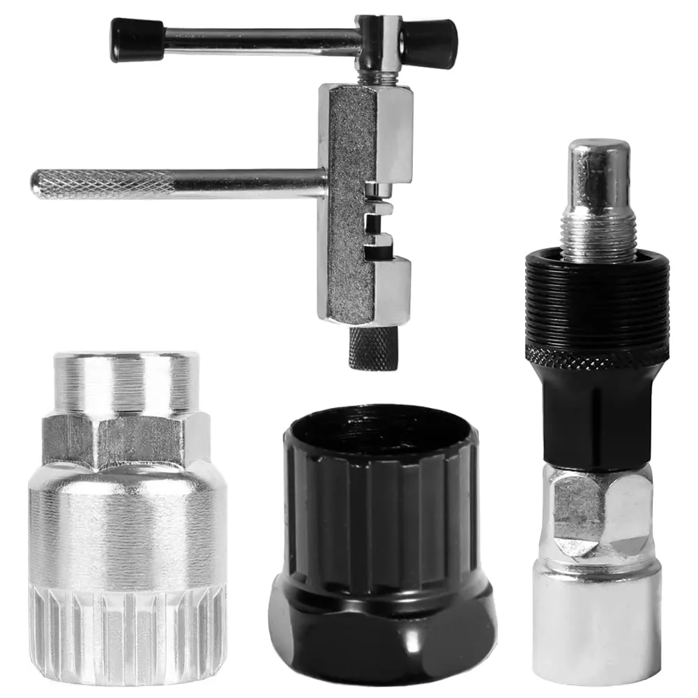 4 Pcs Bicycle Repair Kit Crank Puller Tool Set for MTB Road Bikes - Carbon Steel, Rust Resistant