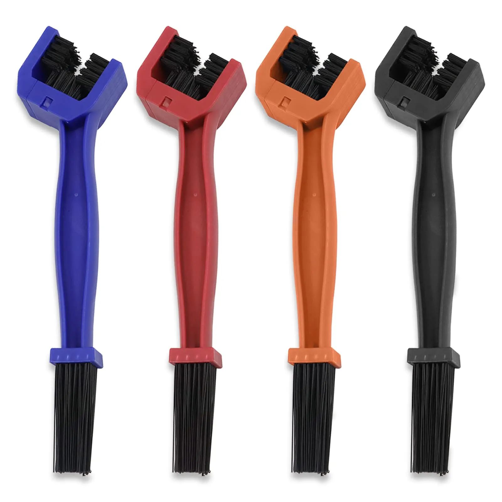 4 PCS Bike Chain Washer Cleaner Set - Motorcycle & Bicycle Cleaning Brushes in 4 Colors