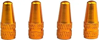 4Pcs Aluminum Alloy Bicycle Valve Stem Caps - Decorative Tire Air Dust Covers for Bikes