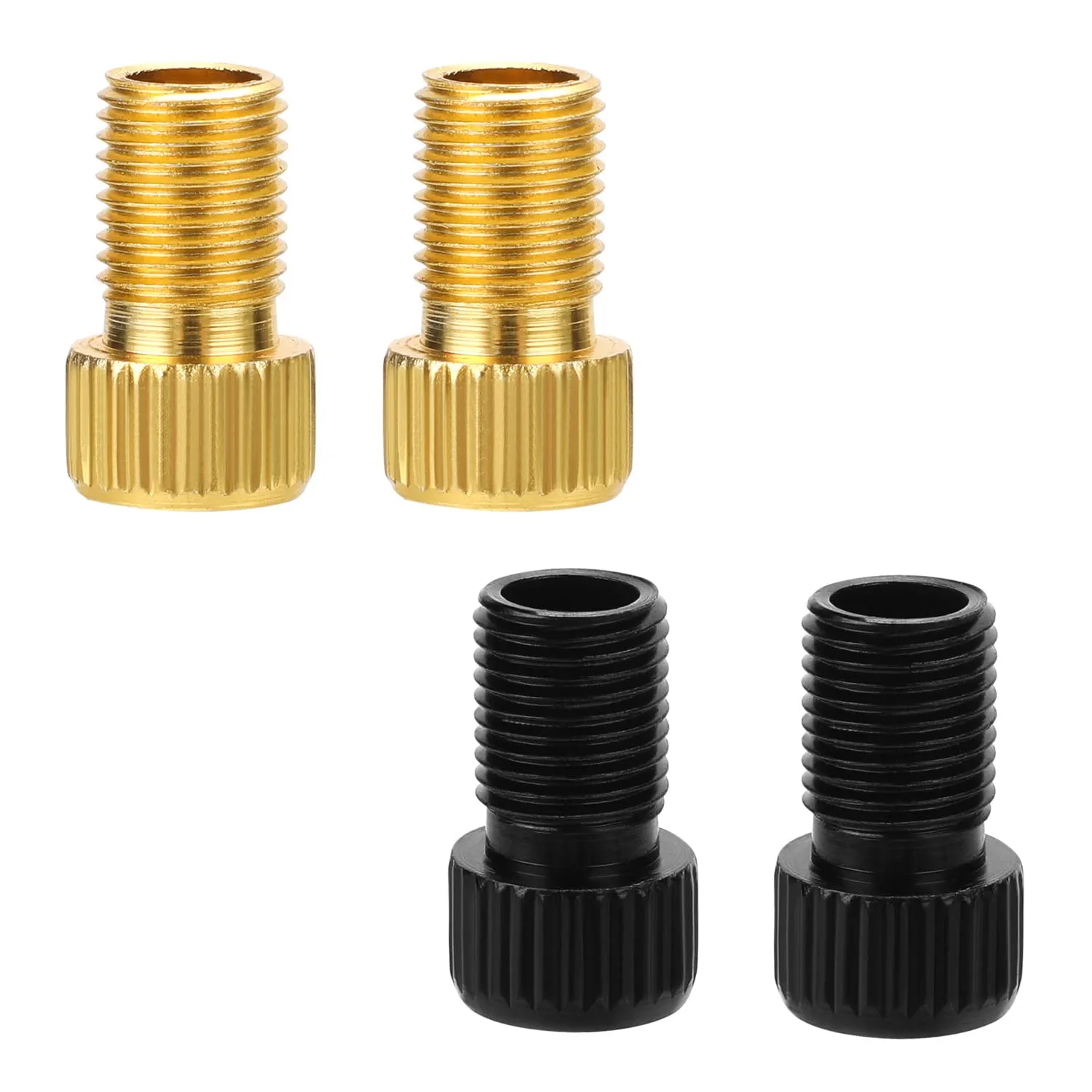 4pcs Presta to Schrader Bike Valve Adaptor - Durable Aluminum Alloy Converter for Bicycle Tires