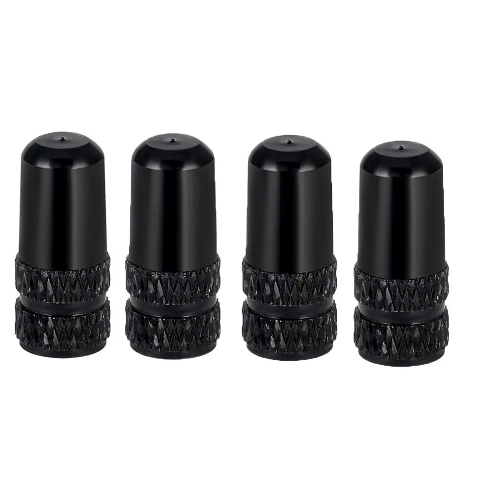 4Pcs Presta Valve Caps - Anodized Aluminum Alloy Bicycle Tire Valve Covers for Road & Mountain Bikes