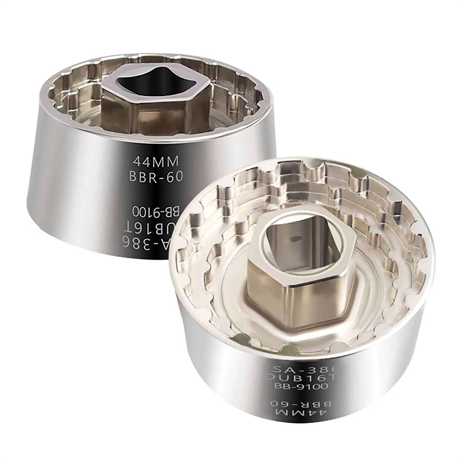5-in-1 Bike Bottom Bracket Tool - 12/16-Notch, 39/41/44/46/49mm - Durable Cromoly Steel for Shimano, SRAM, Campagnolo