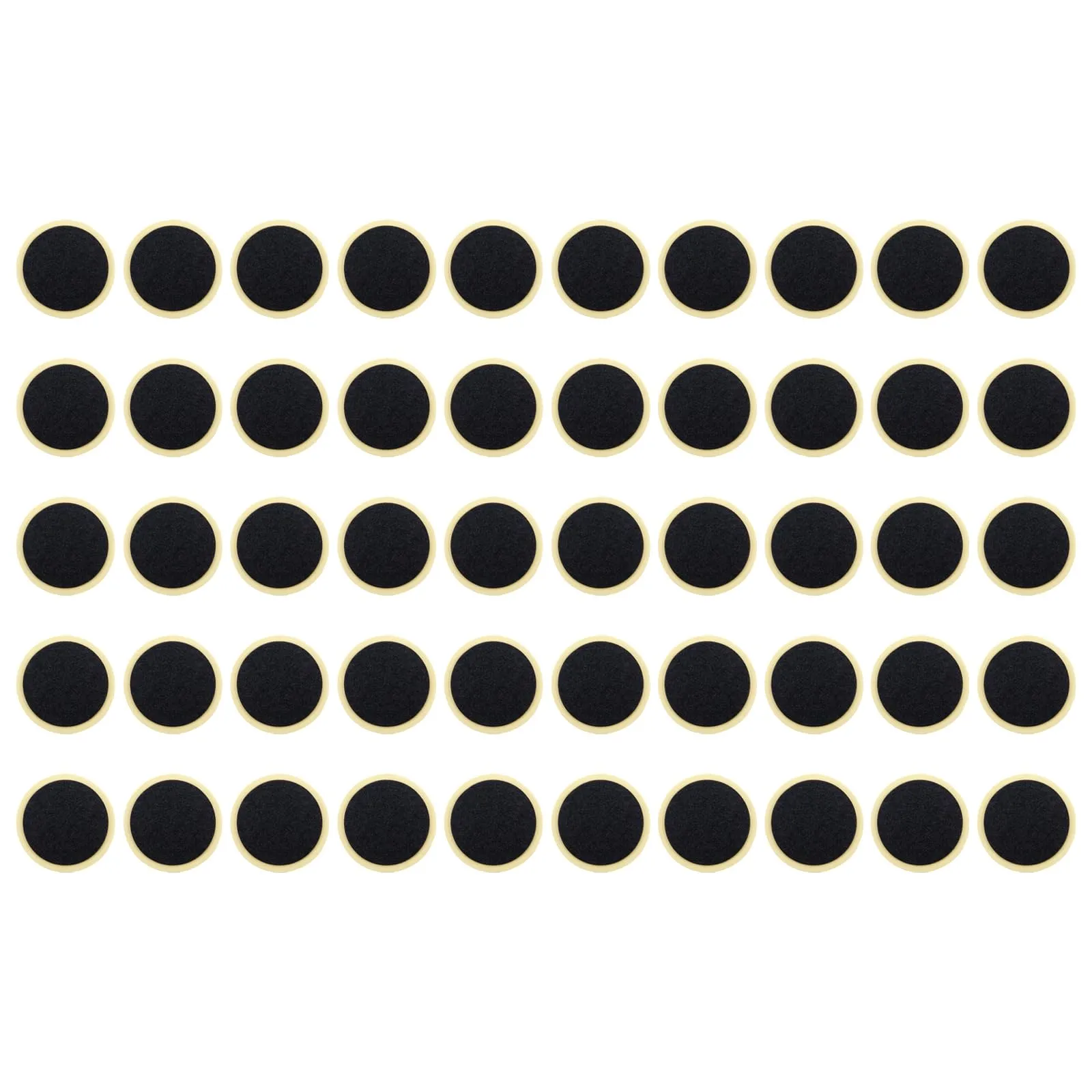 50 Pieces Black Round Tire Repair Patches for Bikes - High Adhesion Inner Tube Kit