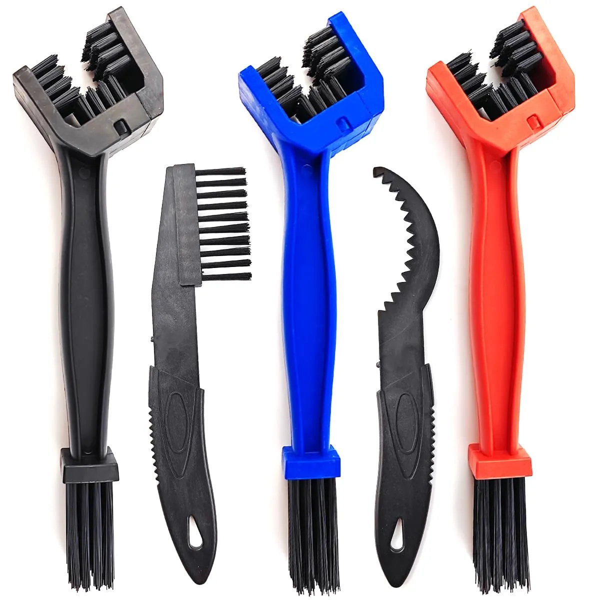 5PCS Bicycle Chain Cleaning Tool Set - Crankset Brush, Motorcycle Washer Cleaner - ROYHOO