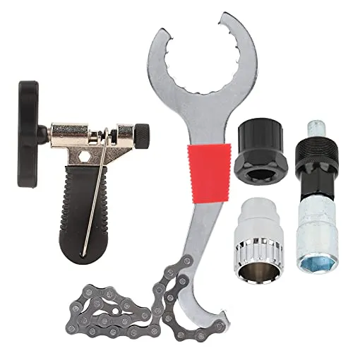 5pcs Bike Repair Tool Kit with Chain Cutter & Crank Puller - Essential Bike Maintenance Set