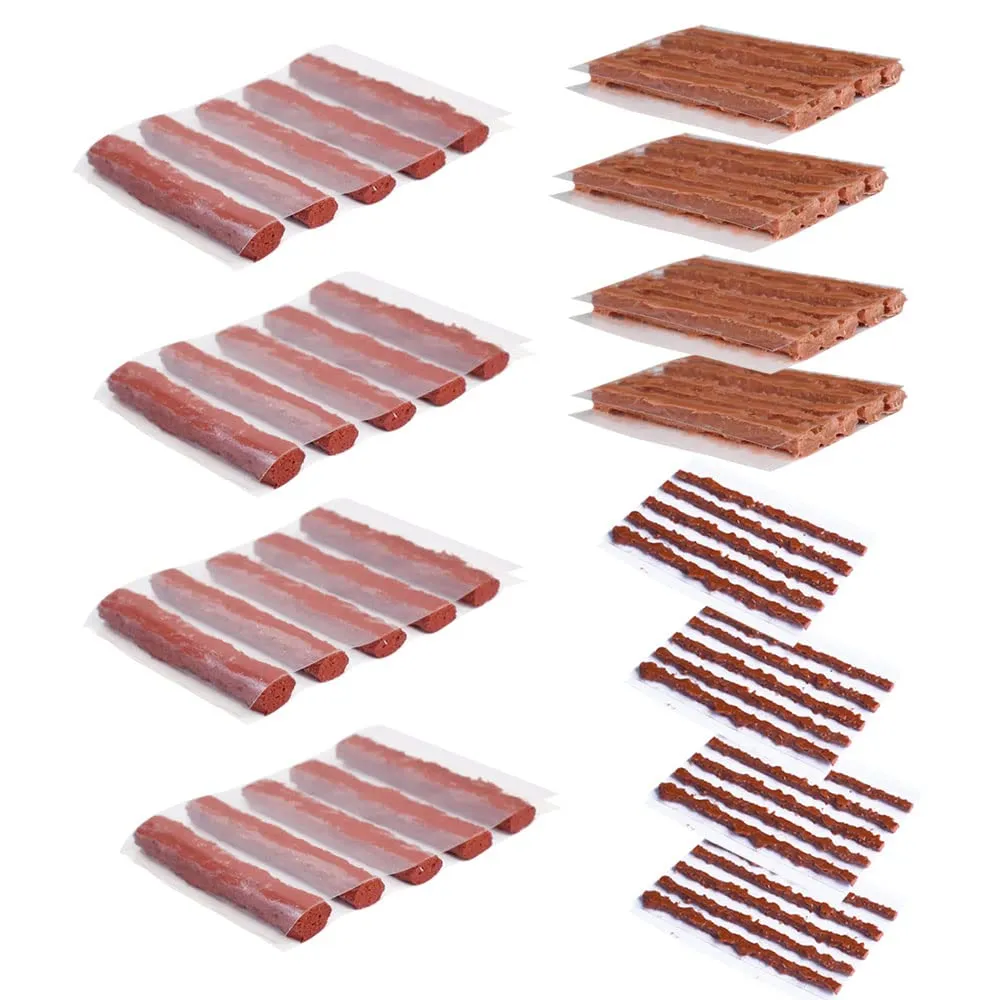 60 pcs Tubeless Tire Repair Kit - 1.5 mm, 3.5 mm & 6 mm Strips for Road & Mountain Bikes