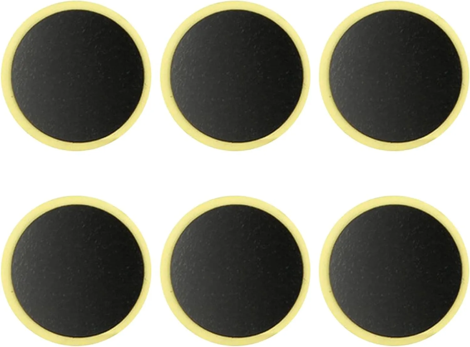 6Pcs No-Glue Black Tyre Tube Patches for Quick Bicycle Tire Repair - Fits 26' and 700c Inner Tubes