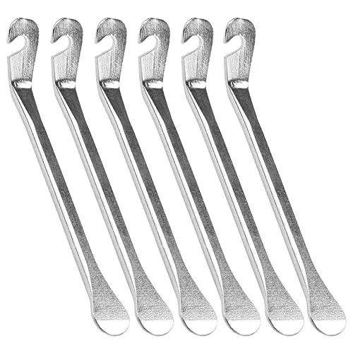 6PCS Premium Metal Bicycle Tire Levers - Durable Spoon Tool Kit for Road & Mountain Bikes