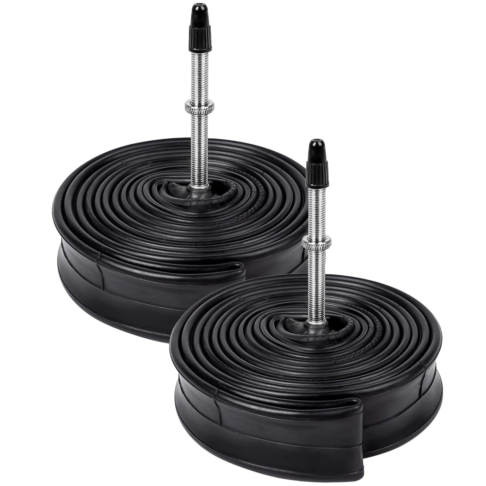 700C Bike Tubes 700x25C 700x28C 700x32C FV60mm Presta Valve Durable Butyl Inner Tubes 2-Pack