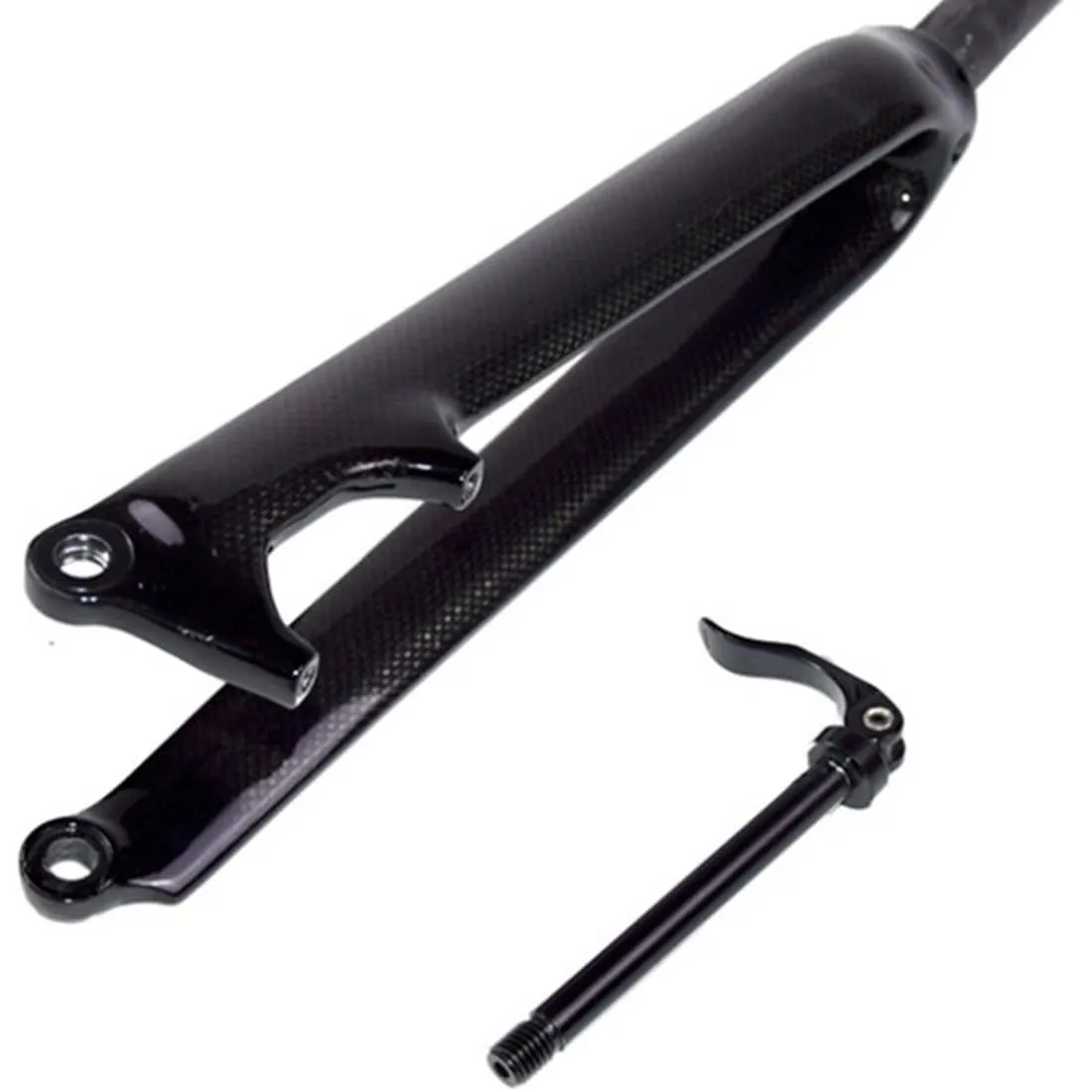 700C Carbon Road Bike Fork - Disc Brake, Lightweight, 1-1/8' Straight Steerer, Thru Axle 12x100mm