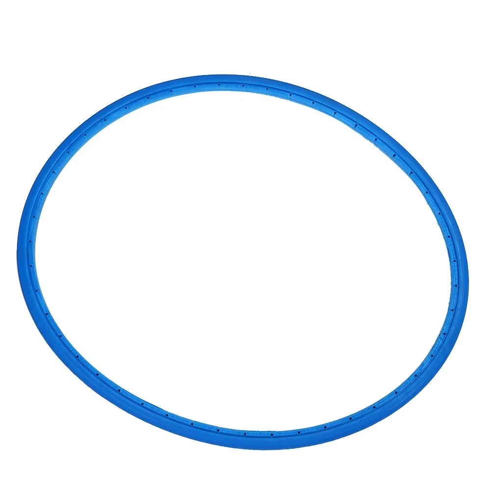 700x23C Solid Bike Tire in Medium Blue - Durable, Anti-Explosion, No Inflation Needed, 4 Colors Available
