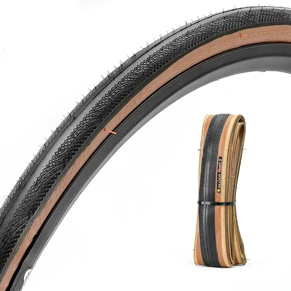 700x25c Folding Bike Tires - Clincher, Lightweight, 60 TPI, High Traction for Road Bicycles