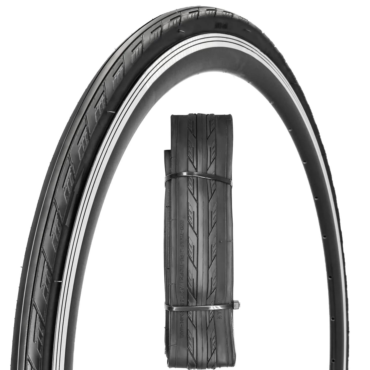 700X25C Road Bike Tires - High-Performance Folding Design with Inner Tubes & Levers