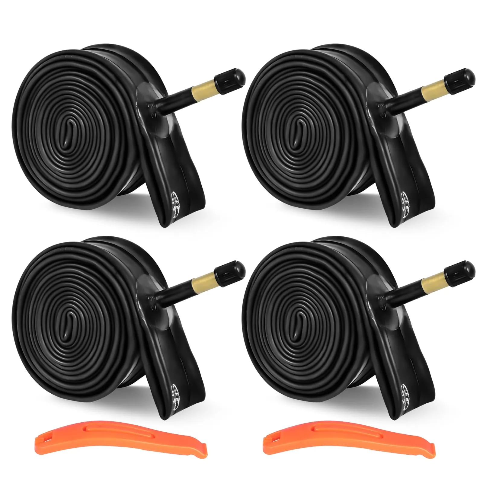 700x35-45 Inner Tubes, Presta/Schrader Valve, 4-Pack Butyl Replacement for Road Bikes