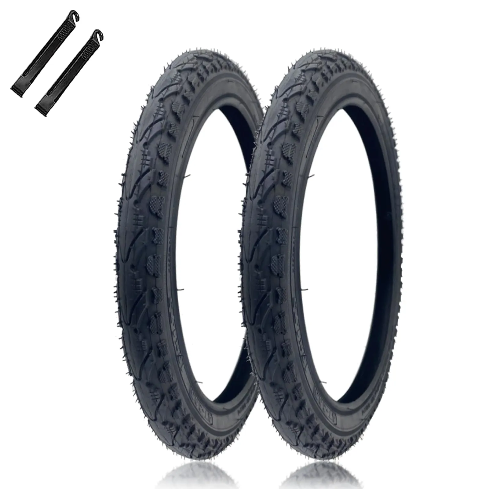 700x35C to 700x50C Road Bike Tires with 2 Levers, Nylon Puncture Protection, Compatible with Mountain & City Bikes