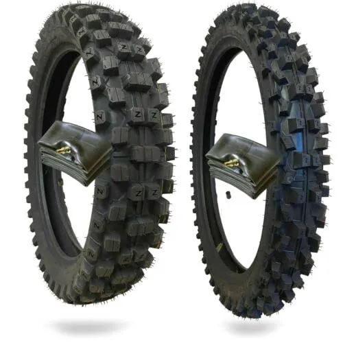 70/100-17 & 90/100-14 Tire Set with Inner Tubes for CR85/YZ85/KX85/RM85/85SX - WIG Racing