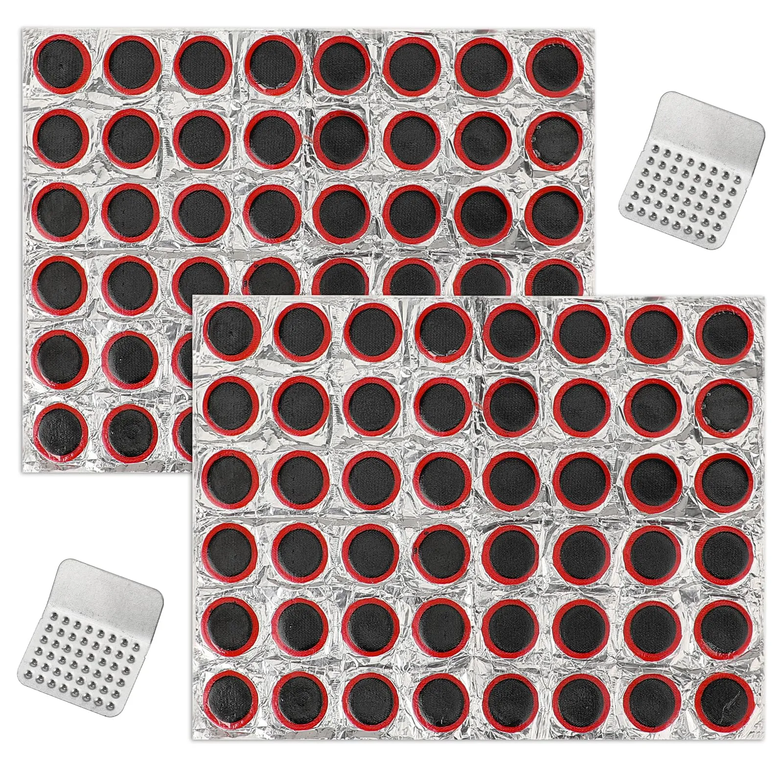 96 Pcs Glueless Bike Tire Patch Repair Kit - Durable, Compact Kit for Bicycles and Motorcycles