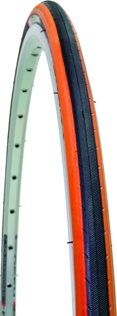 ACTION Messenger Orange Shoulders Tire 700 x 23 - High Pressure Rated, Herringbone Tread