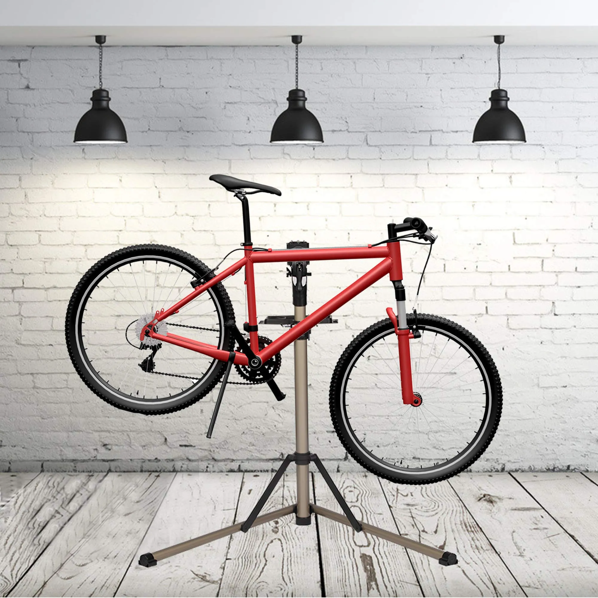 Adjustable Bike Repair Stand - Foldable, Lightweight, Portable Workstand for Home or Professional Use