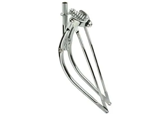 Alta 26' Cruiser Bent Spring Fork - Steel, 1' Steerer, 7 5/8' Steering Tube, Multiple Colors