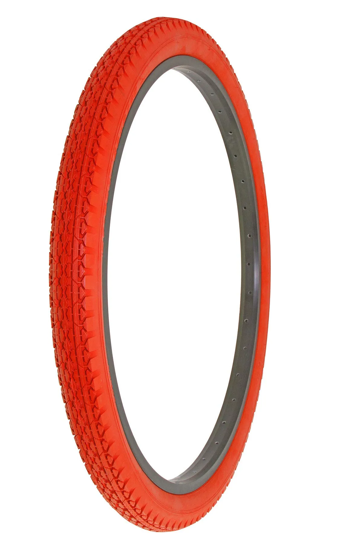 Alta 26' x 2.125 Red Bicycle Tire by Duro - High Quality Beach Cruiser with Diamond Thread Design
