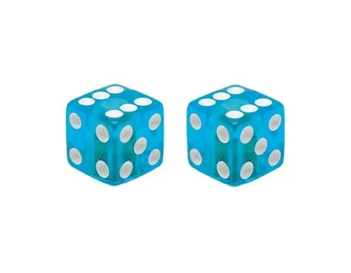 Alta Dice Schrader Valve Caps - Colorful Decorative Bike Accessories - Sold as Pair