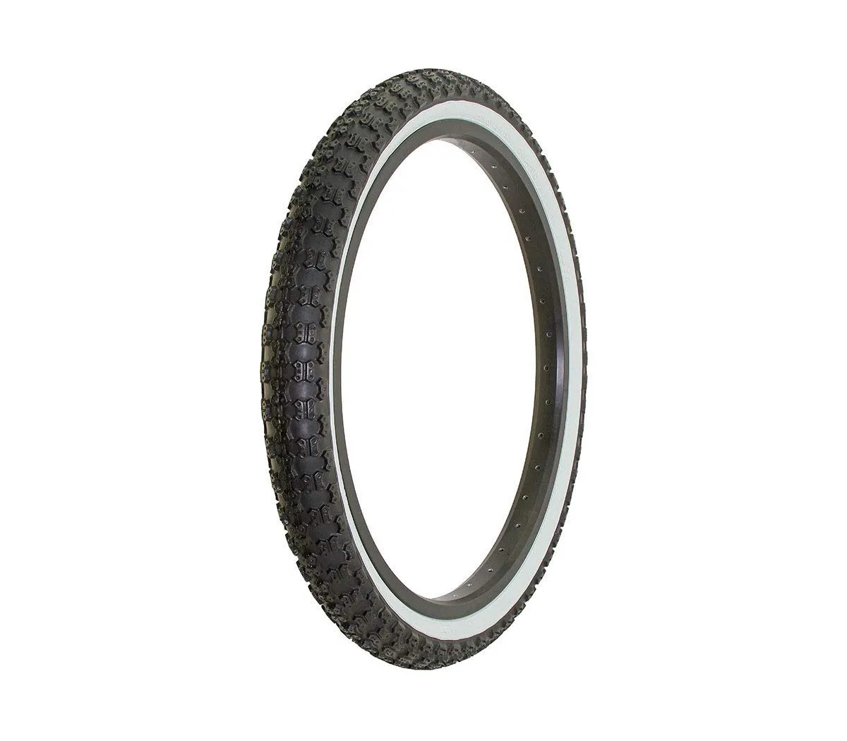 Alta Duro 20' x 2.125' Black/White Wall Bicycle Tire - Comp 3 Thread, Rated 40 PSI, Sold Each