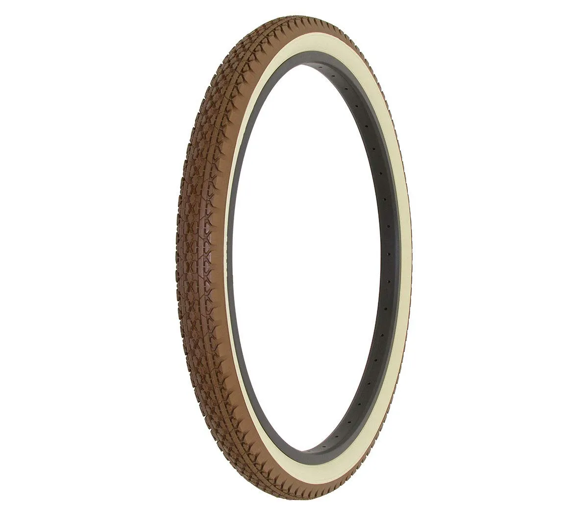 Alta Duro 26 x 2.125 Bicycle Tire in Brown/Cream - High-Quality Beach Cruiser Tire, 40 PSI