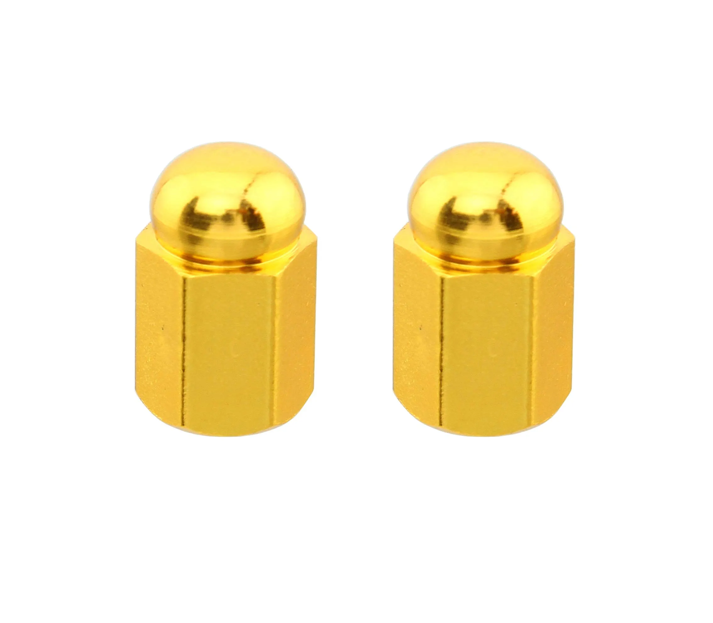 Alta Hex Dome Schrader Bike Valve Caps - Colorful Decorative Caps for Biking - Sold in Pairs
