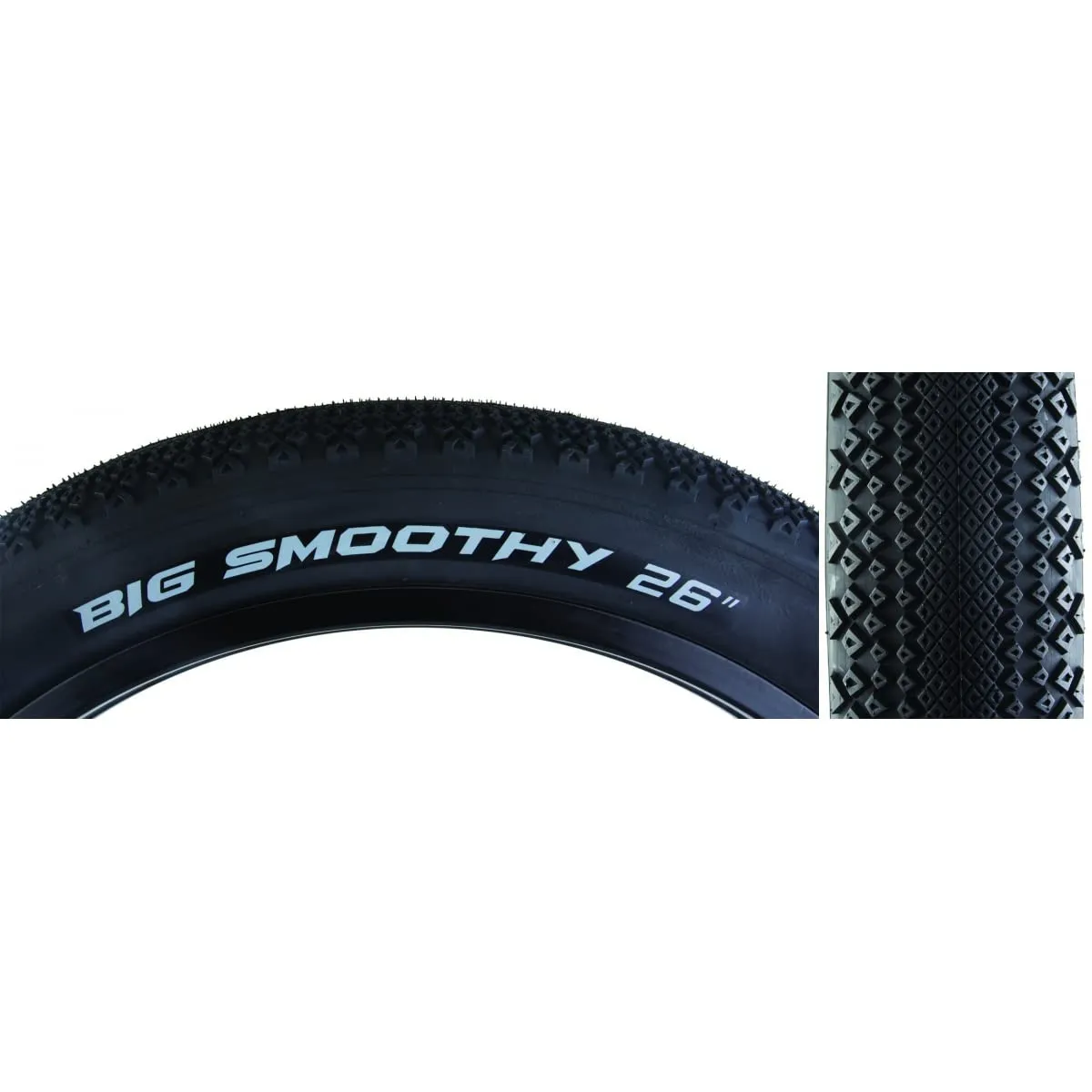 ARISUN Big Smoothy 26 x 4.0 Black Tire - Inverted Tread for Smooth Riding and Superior Traction