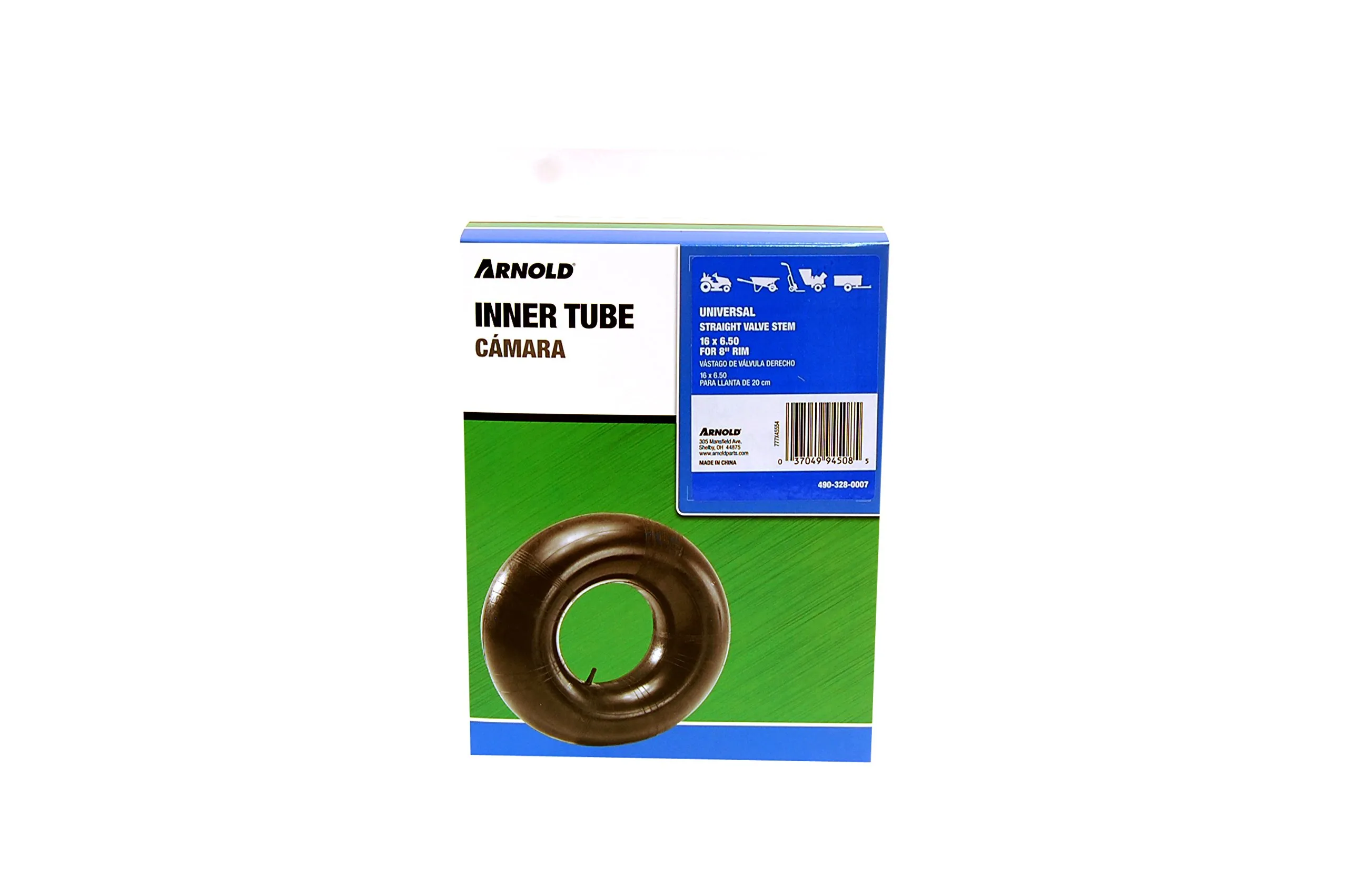 Arnold Off-Road Replacement Inner Tube for 16x6.5-Inch Tire, Fits Lawn Tractors & More