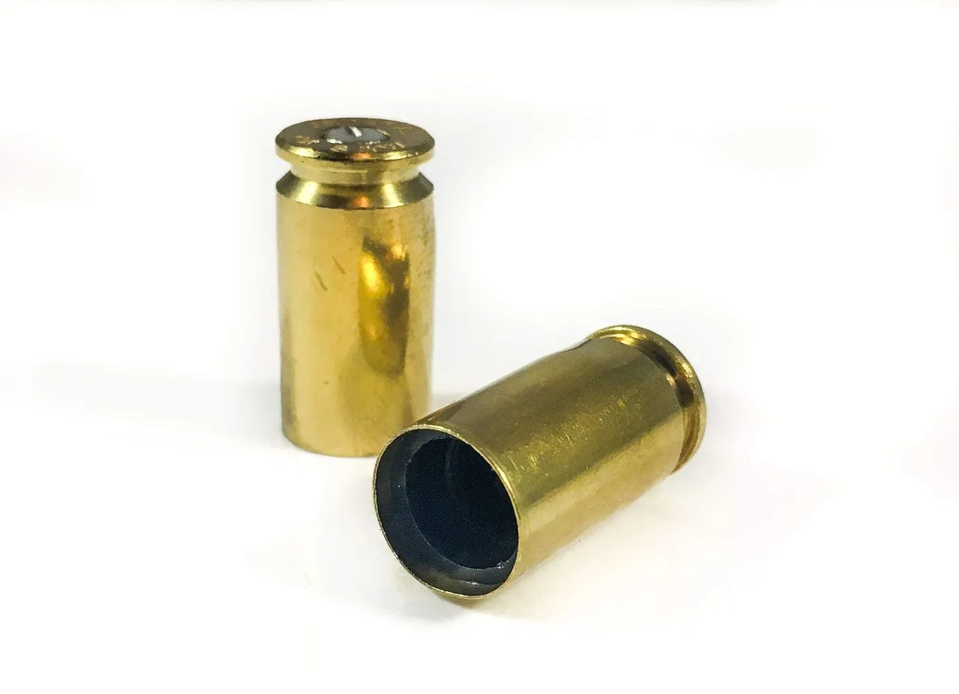 Authentic .40 Caliber Bullet Tire Valve Caps for Bicycles & Motorcycles - Set of 2 in Brass/Gold